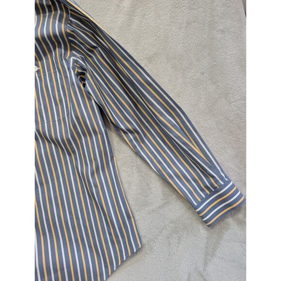 Orvis Shirt Mens Medium Brown Yellow Window Pane Plaid Long Sleeve Button Up M - Picture 7 of 16